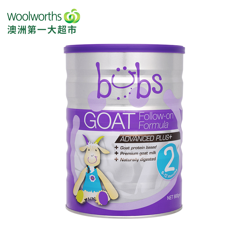 woolworths澳洲原装进口 Bubs贝儿 婴幼儿配方羊奶粉2段 800g直邮