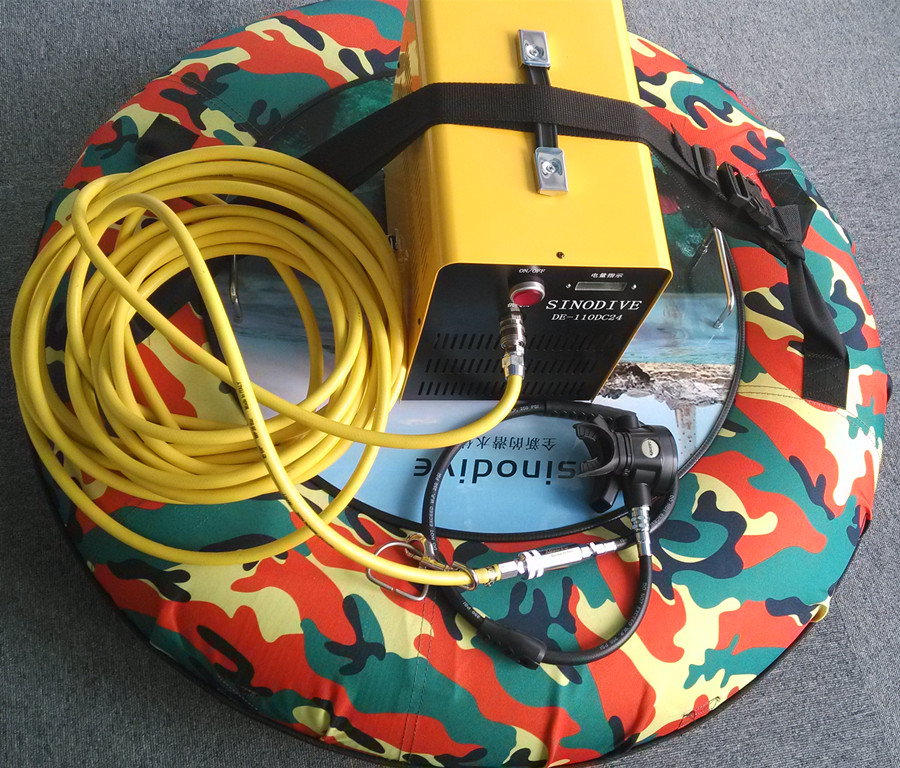 Floating type long pipe gas supply submersible suction system for long time surface gas supply host 10% 2 2 people diving