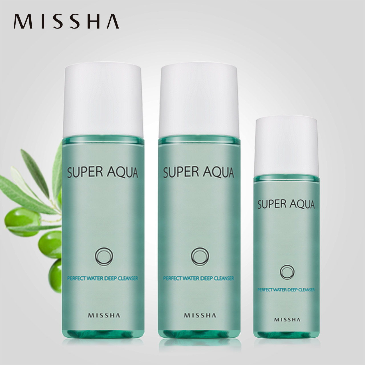Missha/谜尚谜尚水清颜舒缓卸妆水105ml*2瓶+30ml 深层清洁