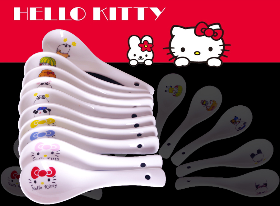 Japanese underglaze color small spoon Ceramic eating spoon Practical soup spoon Measuring spoon Tableware rice spoon