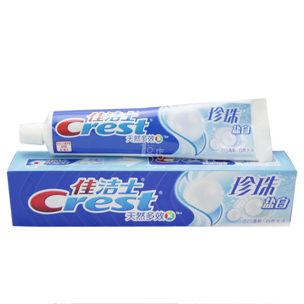 佳洁士 珍珠盐白牙膏（洁白清新+自然光泽）140g