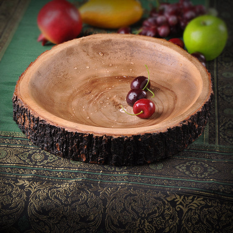 Thai Crafts Import Candy Pan Original Eco Solid Wood Dry Fruits Pan Southeast Asia Creative Bionic Fruit Pan Containing Pan