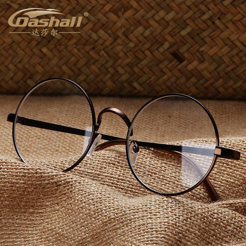 Retro Glasses for Men and Women, Anti-Radiation Glasses, Anti-Blue Light Goggles, Trendy Plain Round-Frame Flat Glasses for Myopic Eyes Retro Glasses for Men and Women, Anti-Radiation Glasses, Anti-Blue Light Goggles, Trendy Plain Round-Frame Flat Glasses for Myopic Eyes