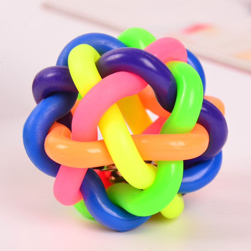Pet dog toys Sound molar colorful bell balls Golden retriever teddy puppies Dog training bite-resistant toys