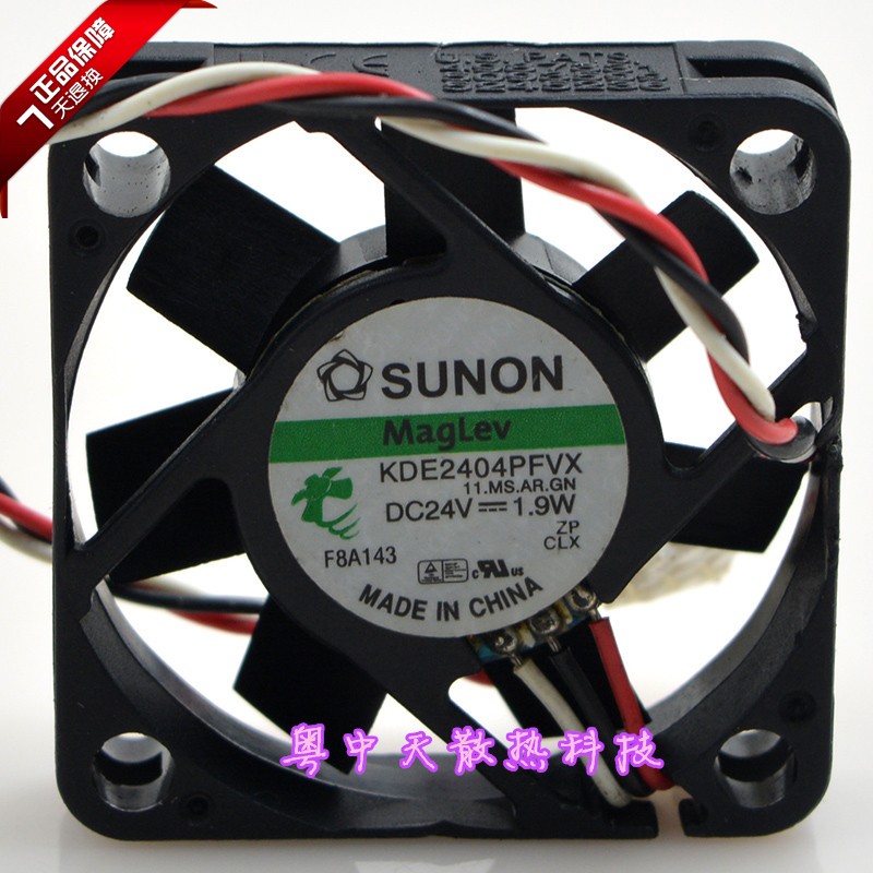 SUNON Jianquen KDE2404PFVX 24V 1 9W 9W 4010 4CM 4CM 3 Line mute frequency converter fan