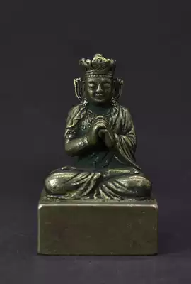 Bodhisattva bronze seal gold stone seal engraving seal copper seal pure copper
