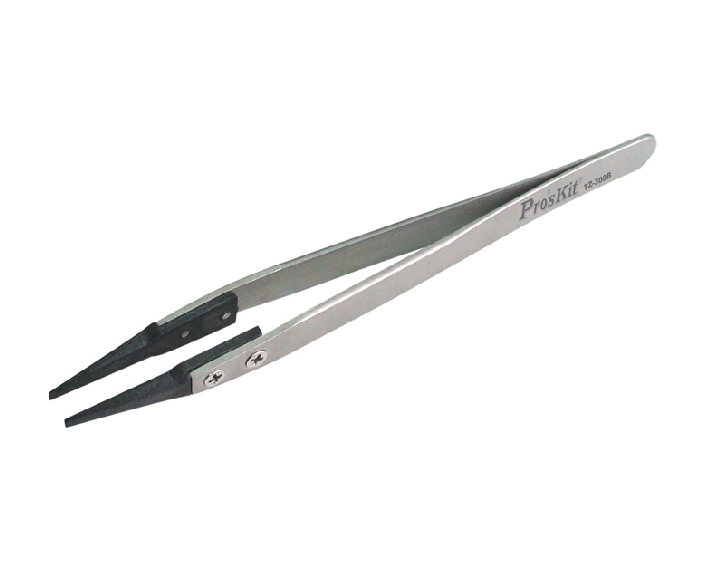 Taiwan Proskit TZ-300B Anti-static round carbon fiber tweezers(125mm)