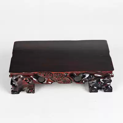 Jade mahogany carving stone base crafts decoration jade base round head piano table mahogany base