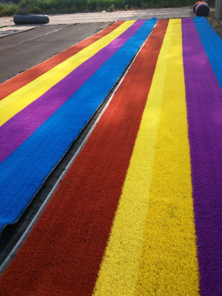 Artificial turf Rainbow Runway Kindergarten lawn 3cm roof balcony carpet 100㎡ for sale