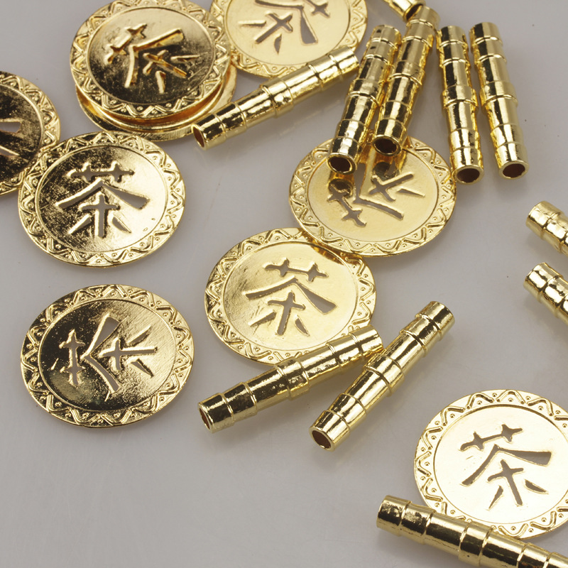 Tea tray Water retaining piece Tea mouth Tea table Tea table Copper tea word water leakage piece Copper piece with copper pipe Tea ceremony accessories Special price