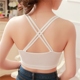 Sexy lưng chéo ống hàng đầu quấn ngực đa năng chống ánh sáng cotton đáy quần làm đẹp trở lại đồ lót với miếng đệm ngực áo độn ngực Ống