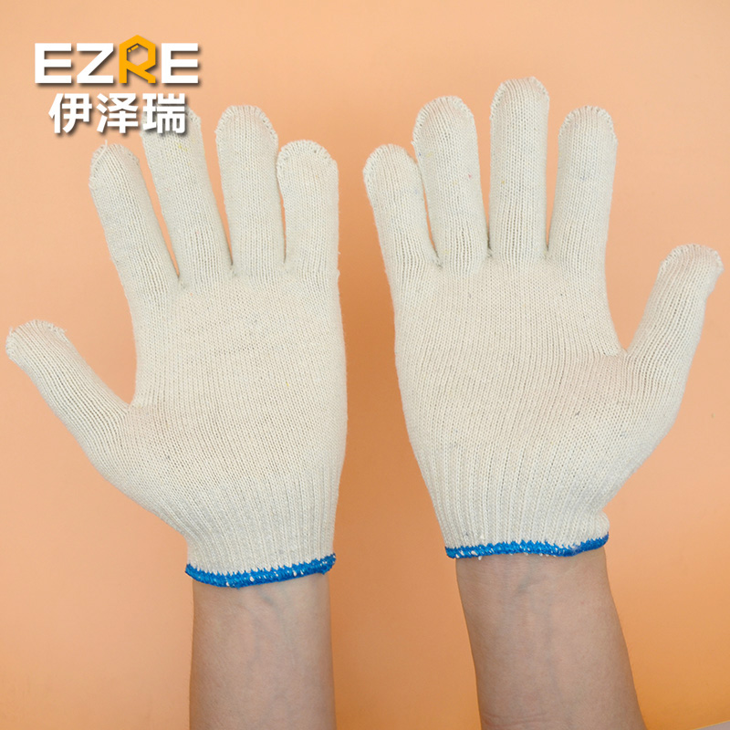 Labor protection gloves Pure lampshade cotton cotton yarn protection gloves line work protection gloves wear-resistant anti-cut gloves non-slip