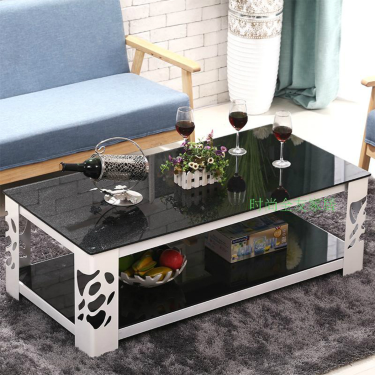 Special offer new modern style simple fashion coffee table tempered glass wrought iron living room European style creative personality
