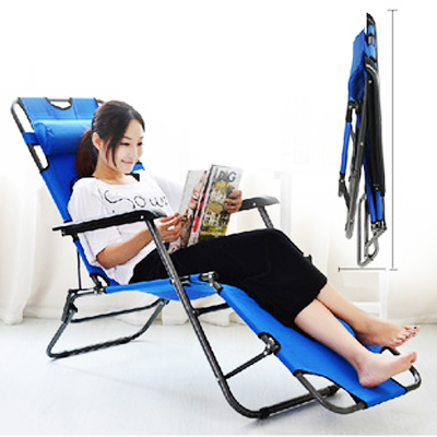 Hot selling 178CM long folding reinforced beach chair folding recliner folding bed nap chair bed leisure chair