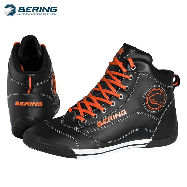 France's new imported BERING waterproof shoes casual couples shoes black 410 motorcycle riding protective short boots 618