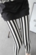 2019 mùa thu mới quần legging sọc đen trắng có thể mặc bên ngoài quần skinny nữ mỏng chân mùa xuân và mùa thu thủy triều Hàn Quốc - Khởi động cắt quần áo cho người béo nữ Khởi động cắt