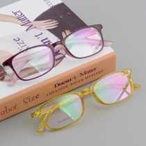 TR90 ultra-light myopia frame womens full frame frame transparent champagne gold plate small face Harajuku wind men