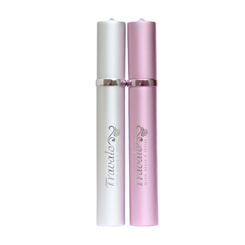TravaloROLLERBALL便携香水瓶5ml*2 香水分装瓶 走珠镶钻银粉套装