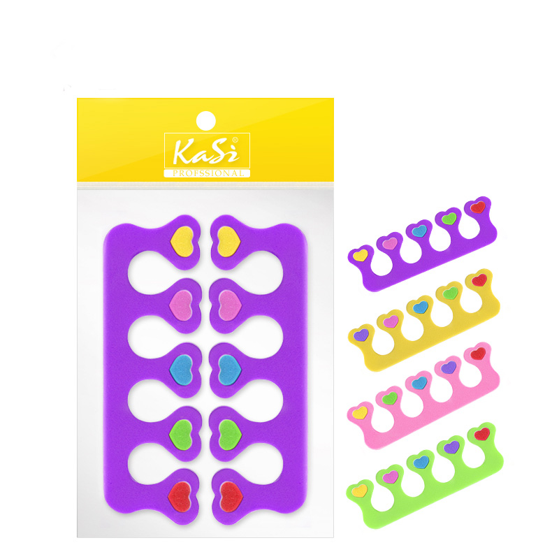 KaSi海绵分指棉 美甲分趾器手脚趾隔指棉涂指甲油胶常备工具1对装