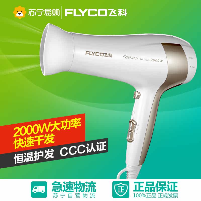 飞科FH6232吹风机2000W大功率冷热风家用发廊用吹风筒静音电吹风