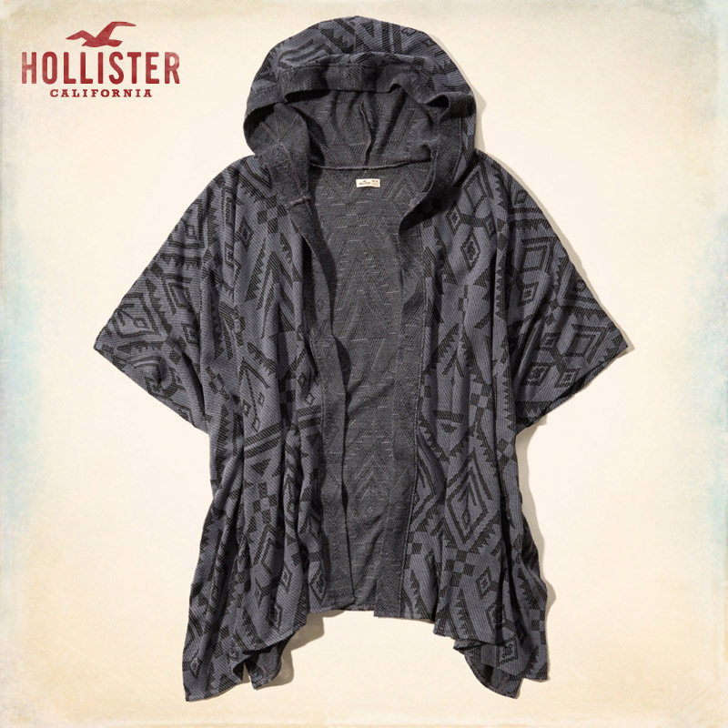 Hollister 图案垂褶针织无开襟衫 女 89501