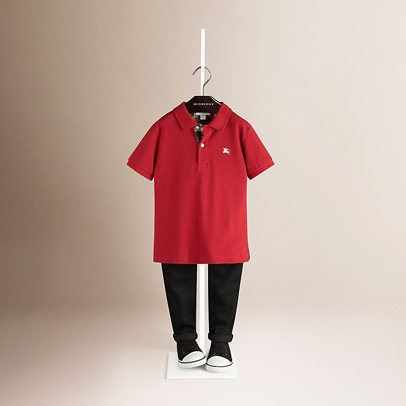 Burberry博柏利 格纹开襟 Polo 衫 39466941