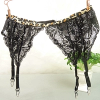 3 mảnh đai đen garter tình dục châu Âu và Hoa Kỳ ngoài tiền 27 28 29 chu vi hông dây nịt móc tất