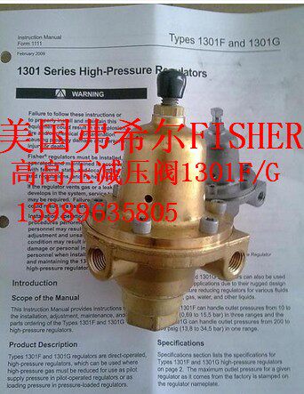 Fisher 13011301F-31301G compressed gas CNG regulator pressure relief valve
