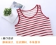 AB đồ lót mùa hè của phụ nữ mặc hoang dã hoang dã cổ tròn sọc kéo dài bà già áo vest ngắn