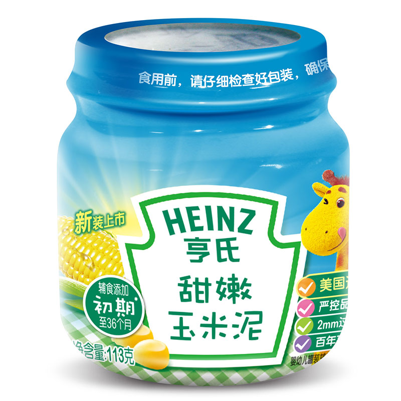 乐友孕婴童亨氏甜嫩玉米泥113g婴儿辅食