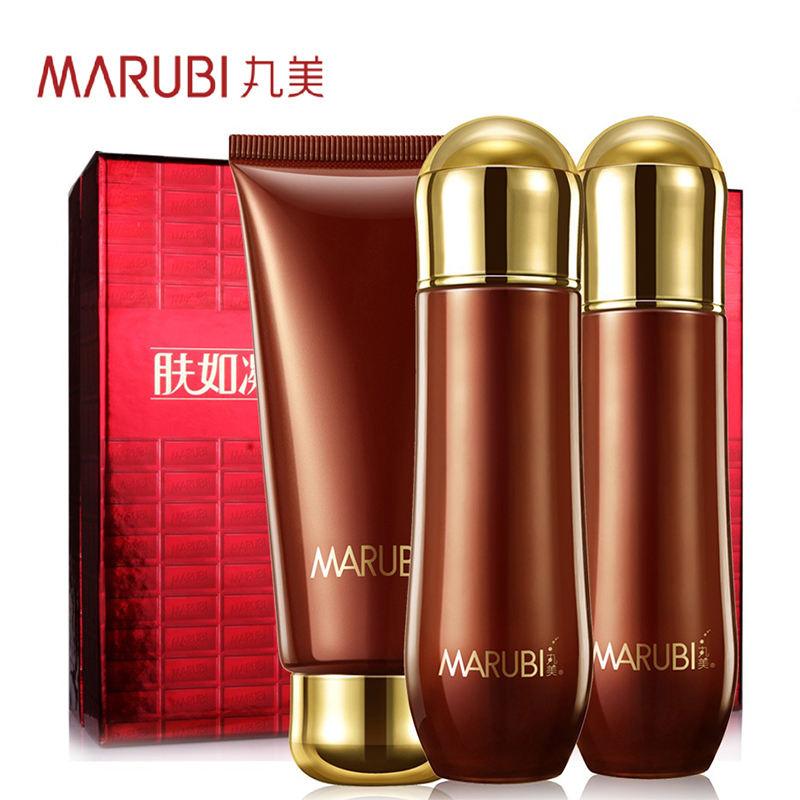 丸美套装礼盒提拉紧致肤如凝脂礼盒 滋润补水乳液控油收毛孔