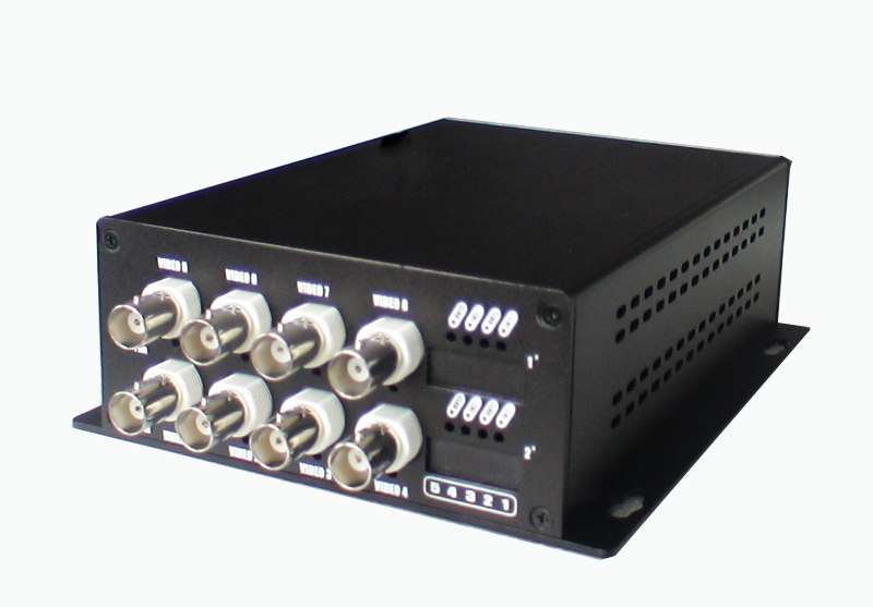 8 ports of monitoring digital 8-way pure film optical transmitter and receiver FC single-mode single fiber transfer optical fiber 20KM industrial type