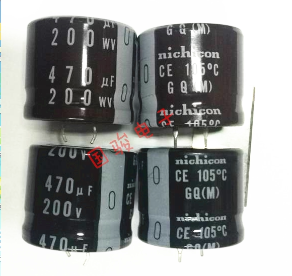 Original dress nichicon Nijkon electrolytic capacitor 200V 470UF 30 * 25 2 feet high temperature resistant to 105 degrees-Taobao