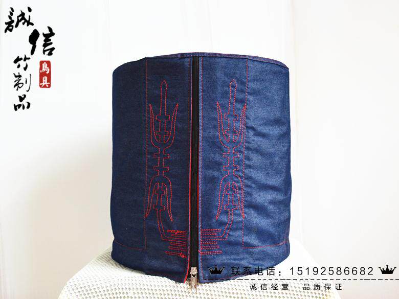 Painting brow clothes denim fabric double layer thickened embroidered cage cloth round cage shrouded windproof and warm set for bamboo bird cage
