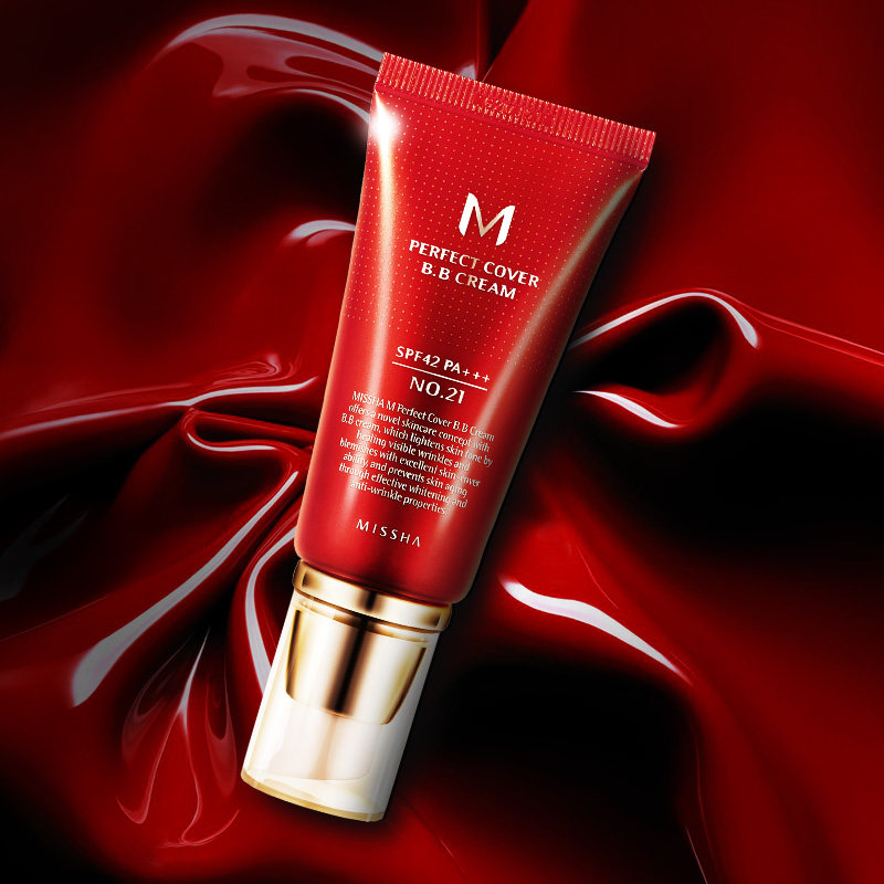 Missha/谜尚遮瑕防晒红BB霜50ml裸妆遮瑕保湿隔离正品