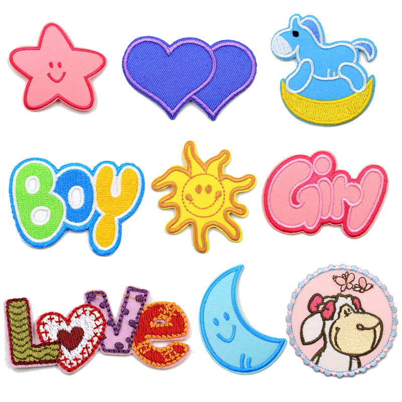 Cartoon Clots Clothing down clothes patched clothes Cloth Appliqued Clothing Items Bags Hat Shoes Decoration Appliqued Nursery School