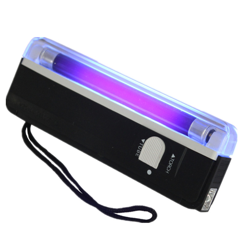 Exit Small Banknote Detector Mini Portable Purple Light Lamp for banknote test Banknote Pen With Flashlight Fluorescent Light