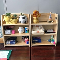 Desktop Small Shelf Wall Shelf Tea Containing Box Simple Bedside Cabinet Solid Wood Containing Waterproof 2-3