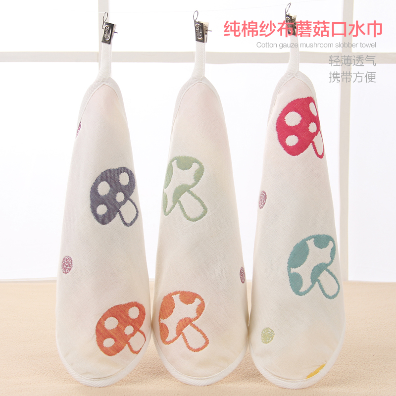 婴儿毛巾6层纱布纯棉纱布喂奶小方巾新生儿绢手帕宝宝口水巾春夏
