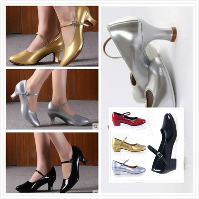 Xinjiang Uyghur dance shoes female ethnic dance shoes square dance high-heeled modern Latin shoes red black gold silver