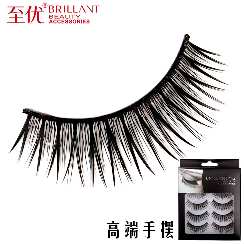 至优单眼皮内双假睫毛浓密交叉日系眼睫毛自然逼真裸妆仿真棉线梗