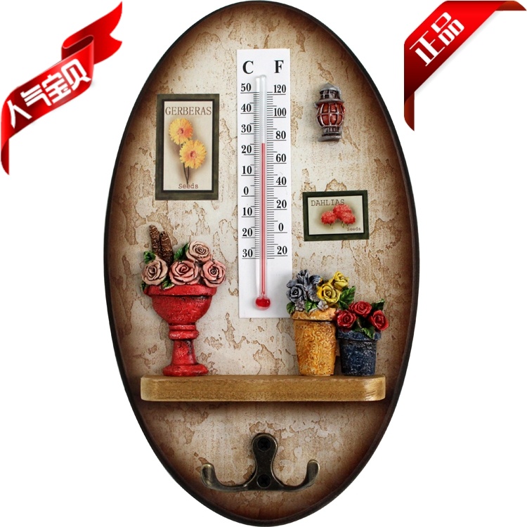 Thermometer Home Indoor High Precision Children's Baby Room Battery-Free Decoration Wooden Wall Hanging Hospital Thermometer