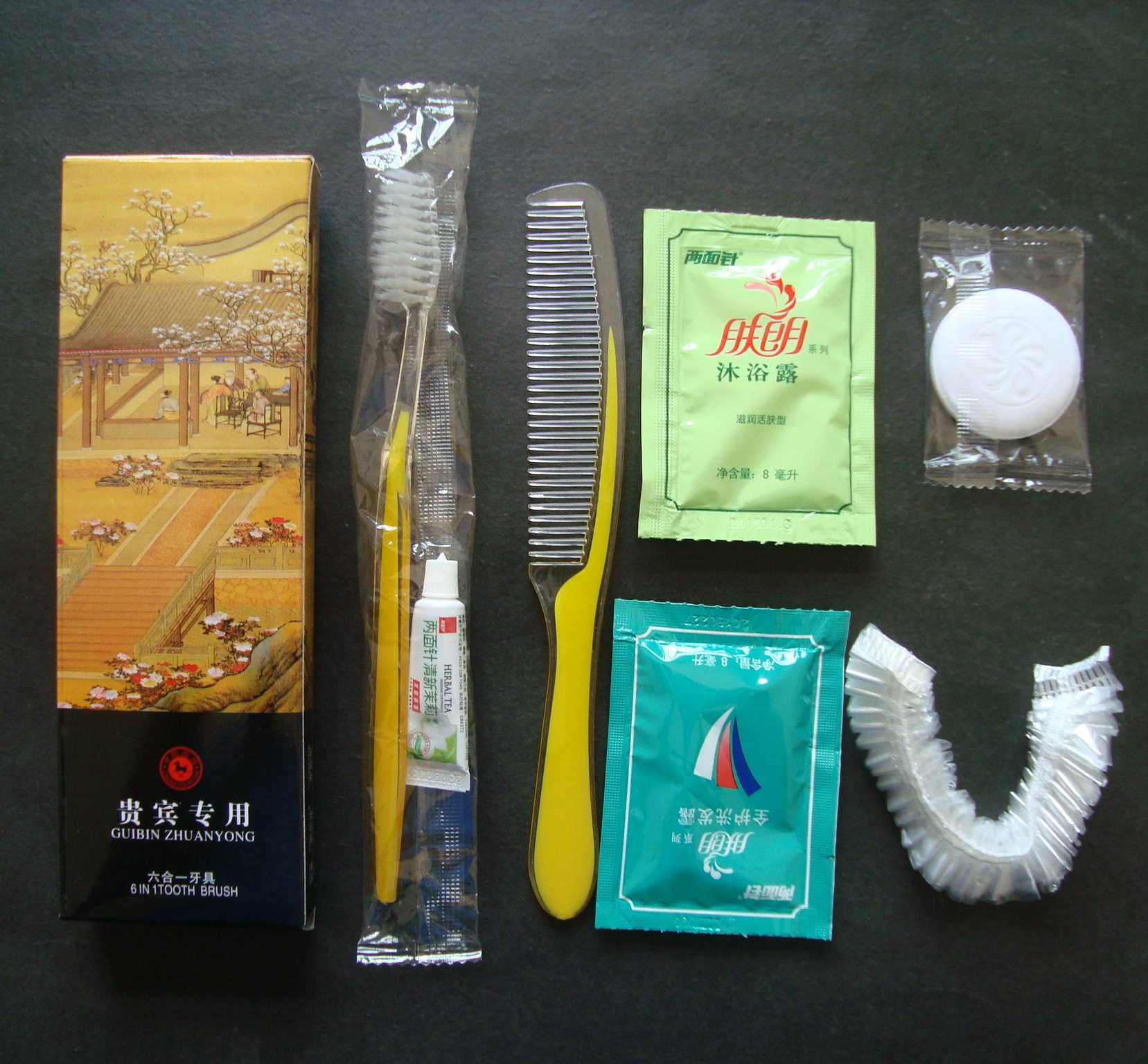 Disposable Guesthouse Toiletries hotel Six all-in-one dental furniture hostel Toothbrush Toothpaste Brigade Store Six Suits