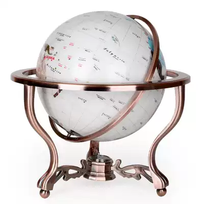 (White Gem) Universal Rotating Gem Globe Feng Shui Decoration housewarming Wedding Jewelry