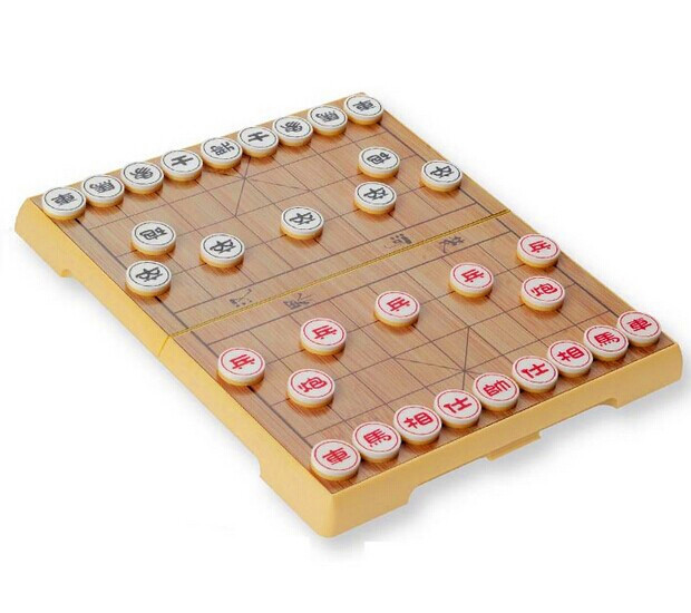 AIA UB Chinese chess imitation wood high-grade boutique portable folding magnetic chessboard set