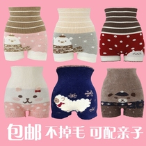 Japan autumn and winter high waist thickened warm palace pants girls belly roll waist warm shorts aunt autumn pants