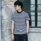 Đến năm 2018 mùa hè phong cách Harajuku ngắn tay ve áo sọc polo áo sơ mi lỏng T-Shirt những người yêu thích linh hồn biển áo sơ mi nam giới và phụ nữ Polo