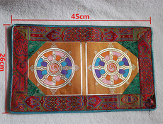 Колокол для службы 尼泊尔精品铃杵垫长方形可放铃杵手鼓 法器垫