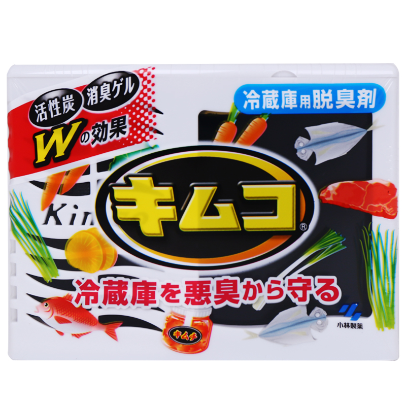 日本原装小林制药冰箱除味剂活性炭啫喱8倍除臭除异味*冷藏室用