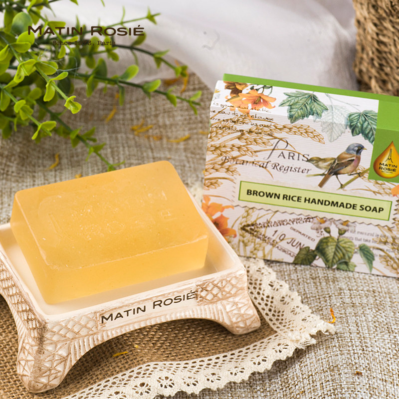 玛汀露丝法国进口糙米香皂抑制黑色素提亮肤色软化角提升肤色嫩肤